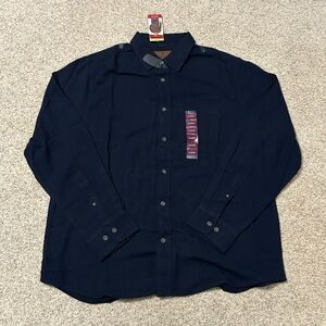 Woolrich Blue Casual Button Down Shirt with Long Sleeves